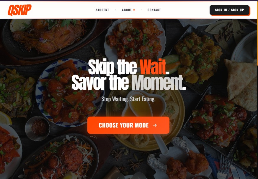 QSKIP — Food Pre-Ordering Platform