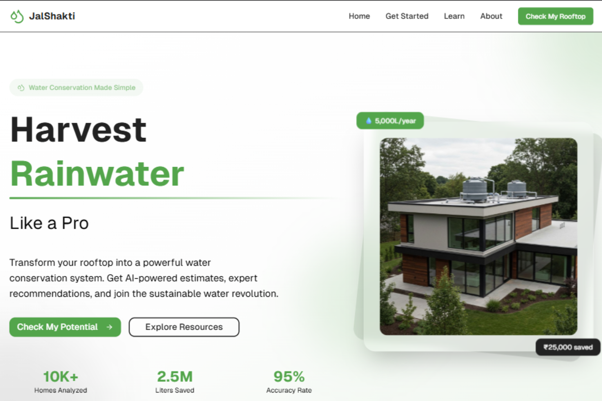Rooftop Rainwater Harvesting - SIH Hackathon